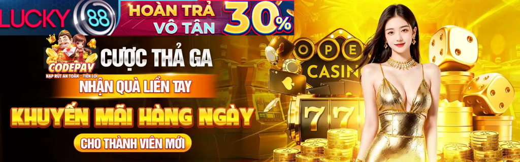 Banner quảng cáo khuyến mãi đặc biệt từ lucky88
